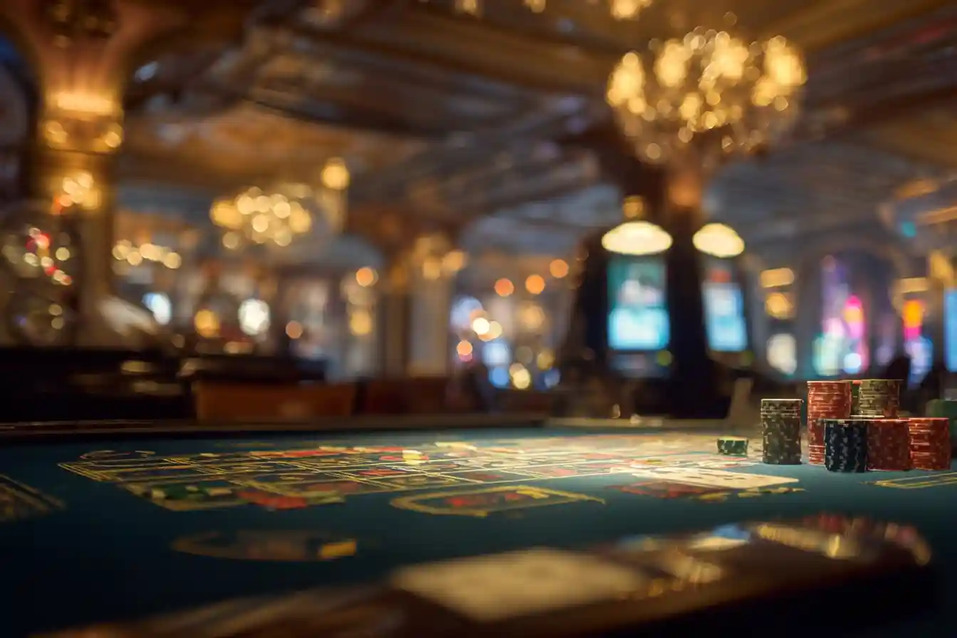 Gaming slots and casino illustration
